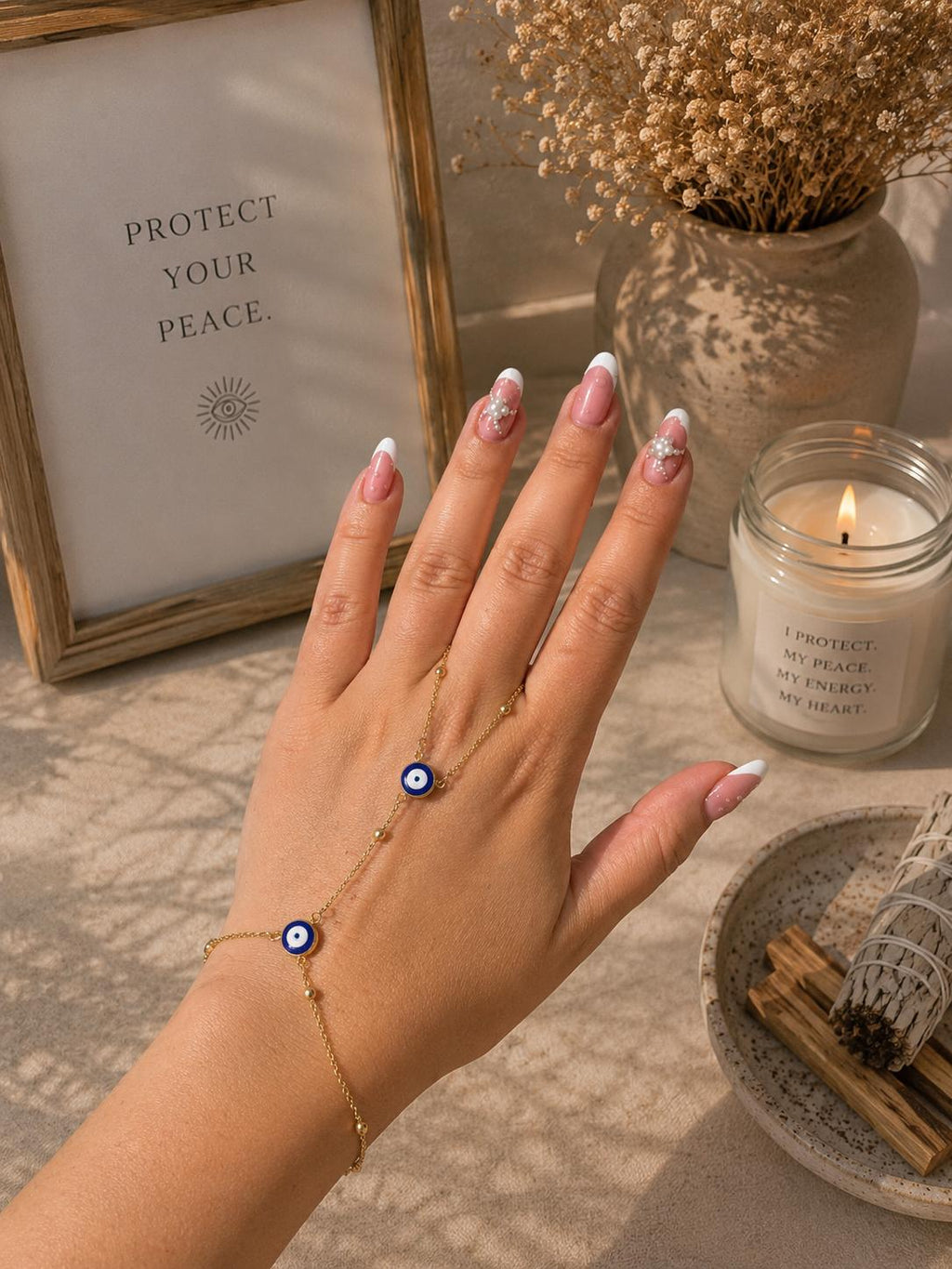 Evil Eye Hand Chain Bracelet