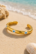 Gold Evil Eye Cuff Bracelet