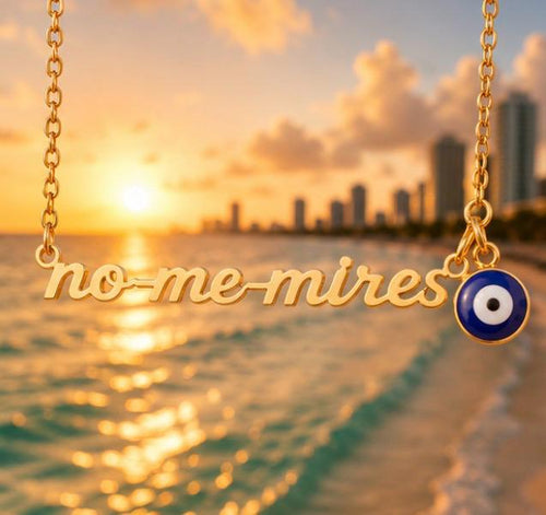 NO ME MIRES Necklace ✨ | 18K Gold Plated Evil Eye Necklace | Miami Luxury Jewelry