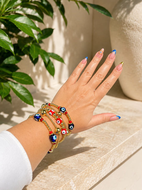 RED WHITE & BLESSED Bracelet Stack