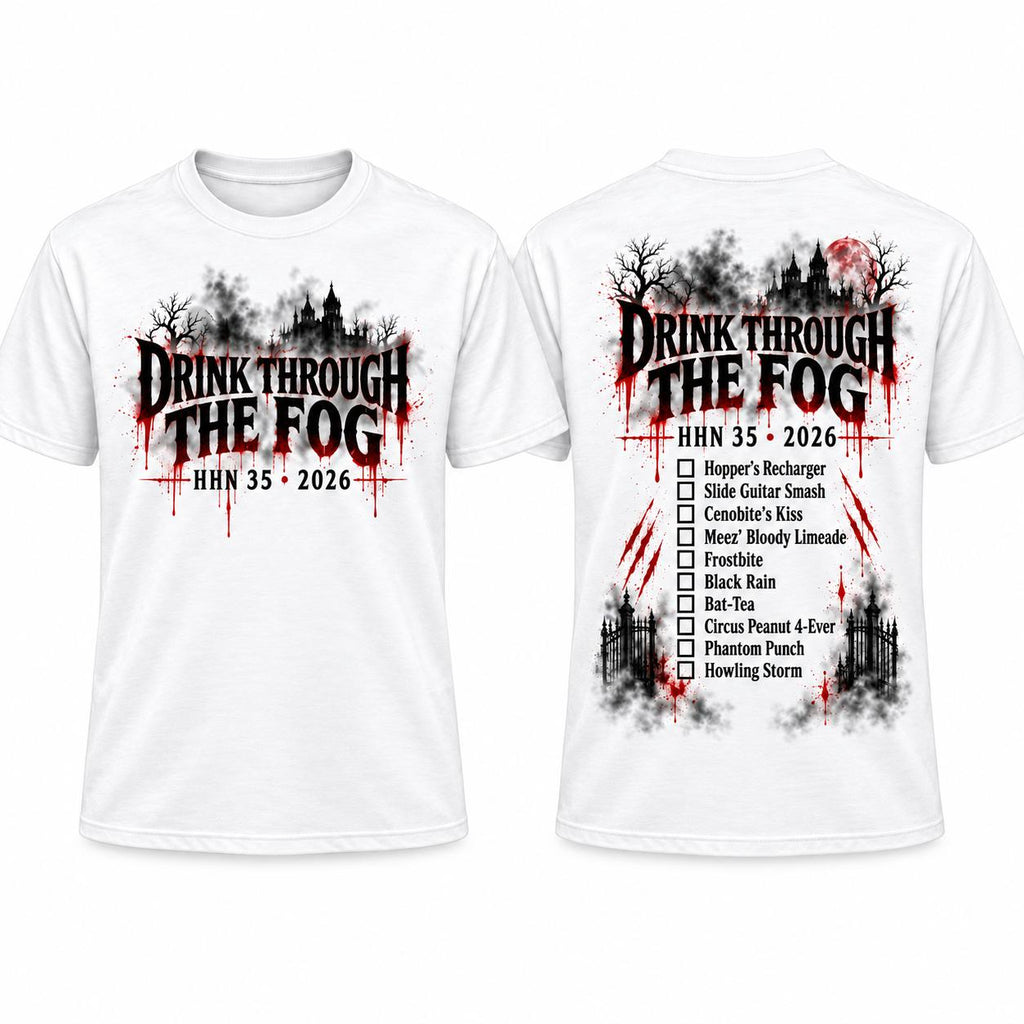 Halloween Horror Nights 2026 Drink Through the Fog Tee